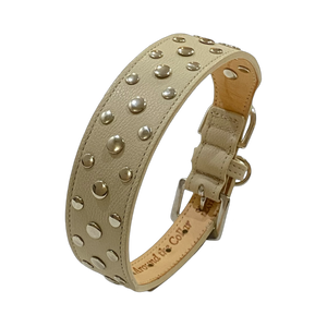 Bells Stud Cluster Wider Width Dog Collar