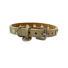 Load image into Gallery viewer, ELVIS Single Row Nickel Studs Leather Dog Collar Product vendor