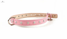 Load image into Gallery viewer, Brie Leather Collar with Single Row Clear Crystals