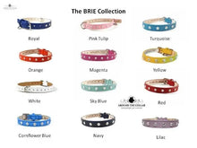 Load image into Gallery viewer, Brie Leather Collar with Single Row Clear Crystals