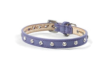 Load image into Gallery viewer, Brie Leather Cat Collar with Clear Single Row Crystals Product vendor