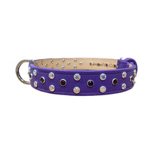 Load image into Gallery viewer, Callie Cluster of Crystals Leather Dog Collar Product vendor