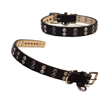 Load image into Gallery viewer, Kaufie Leather Dog Collar w-Double Row Crystals Product vendor