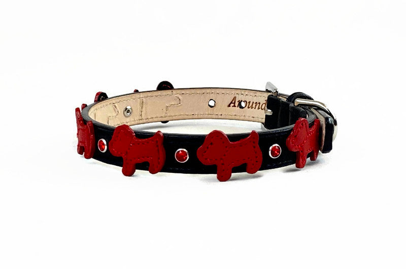 Malka Crystal Leather Dog Collar Product vendor