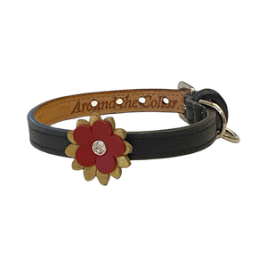 Penelope Single Flower Dog Collar with Austrian Crystal on Flower Product vendor