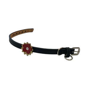 Penelope Single Flower Dog Collar with Austrian Crystal on Flower Product vendor