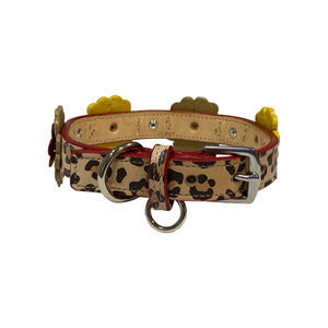 Emma Flower Leopard Dog Collar Product vendor