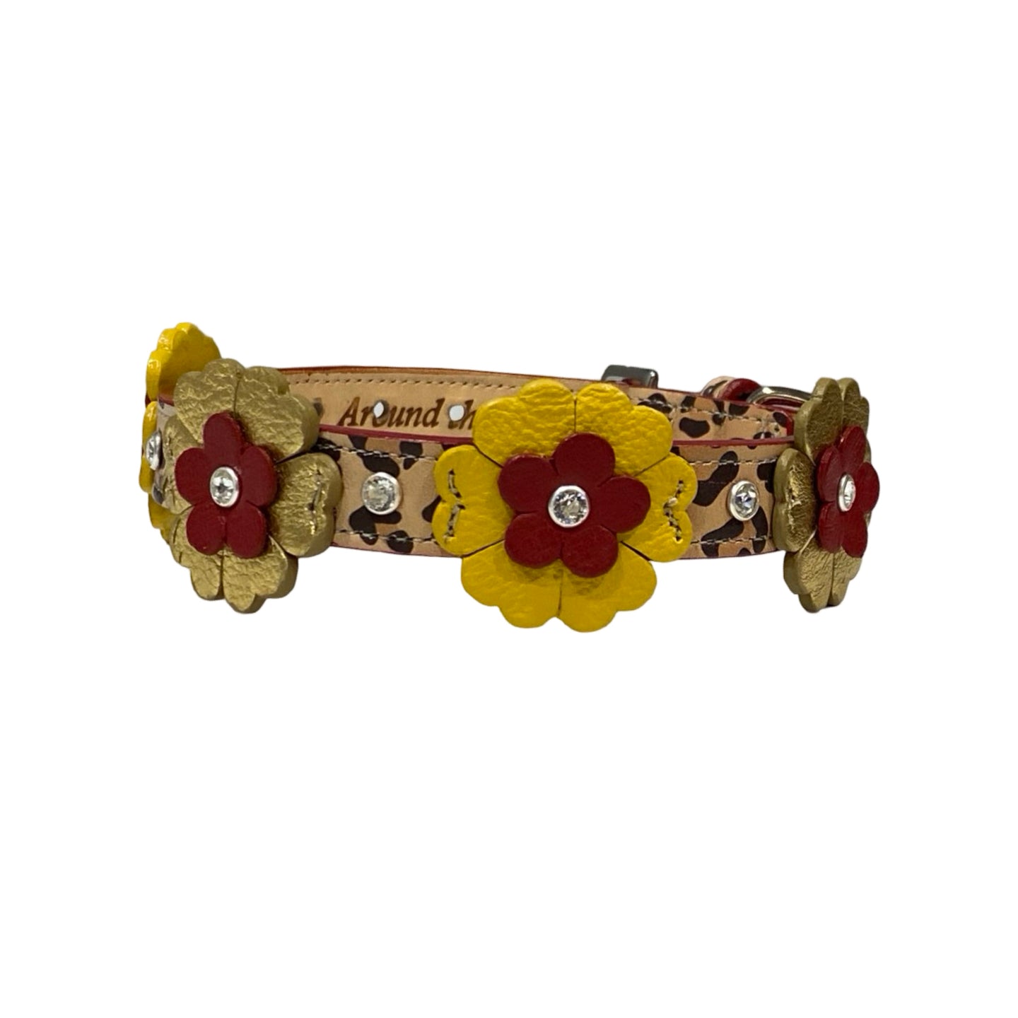 Emma Flower Leopard Dog Collar Product vendor