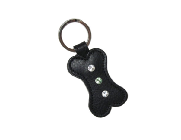 Genuine Leather Bone Key FOB with 3 Austrian Stones Product vendor