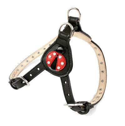 Ladybug Step in Leather Dog Harness