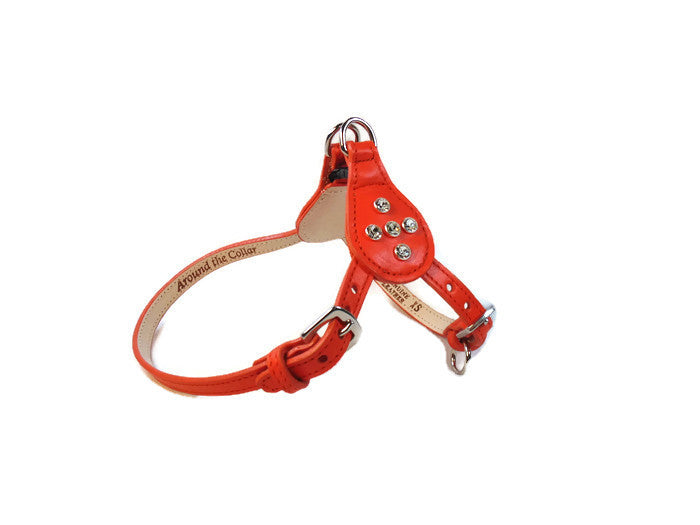 Leather step in dog harness best sale